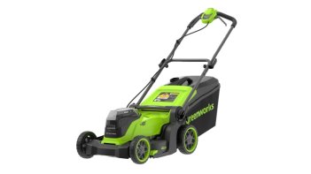 Газонокосилка аккумуляторная Greenworks GD24X2LM411 , 2х24V, 41 см, бесщеточная, c 2хАКБ 4Ач и ЗУ (2520907UD)
