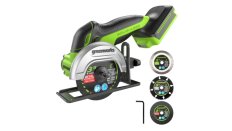 Угловая мини-шлифмашина акк. Greenworks GD24UCS, 24V, б/щет, 20000 об/мин,76 мм, рез 18 мм, без АКБ и ЗУ (3402007)