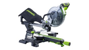 Торцовочная пила акк. Greenworks GD24MS216, 24V, б/щ, 4800 об/мин, 216x30мм,рез 65х310мм,c 1х5 АКБ Ач и ЗУ (1501707UG)