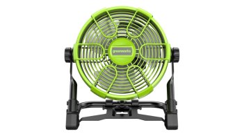 Вентилятор с гибридным питанием Greenworks G24FAN, 24V /110-240V, 254 мм, 6,7-14,2 м3/мин, макс. 852 м3/час, без АКБ и ЗУ (3503407)