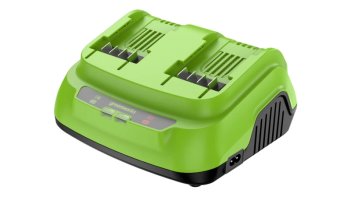 Ультрабыстрое двойное зарядное устройство Greenworks G24X2C8, 24V, 8A (2958807)