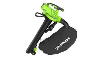 Воздуходувка-пылесос аккумуляторная Greenworks GD60BVII, 60V, бесщеточная, без АКБ и ЗУ (2409307)
