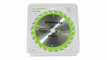 Диск пильный Greenworks 165x1.6x20 мм, 24T, по дереву (2955707)